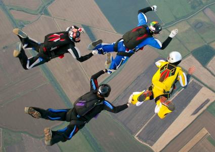 4-way Formation Skydiving