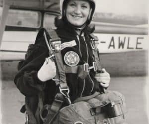 Anne Bell, Secretary Northumbria Parachute Club circa 1973